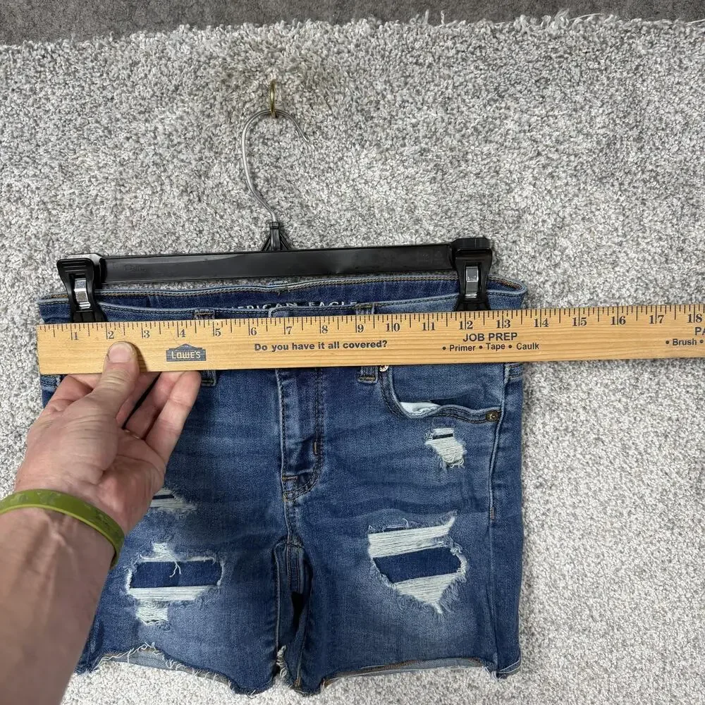 American Eagle Midi Shorts 00 27x4.5 Distressed Indie Sleaze Festival Streetwear